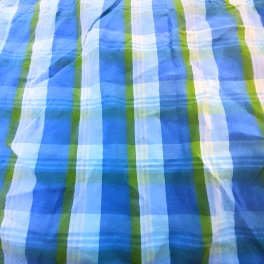 Plaid Button Down Sleevless Blouse Bu August Max - image 3